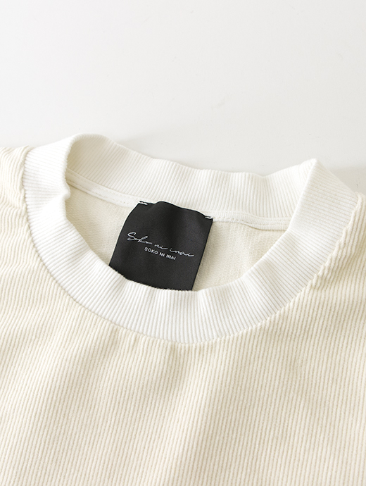 SOKO NI INAI　クルーネックスウェット/ストレッチコーディロイ　sni502201-エクリュ