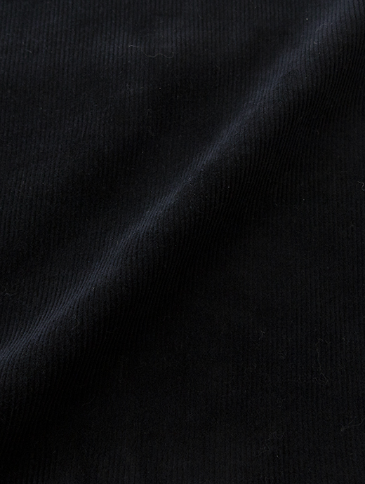 SOKO NI INAI　クルーネックスウェット/ストレッチコーディロイ　sni502202-ブラック