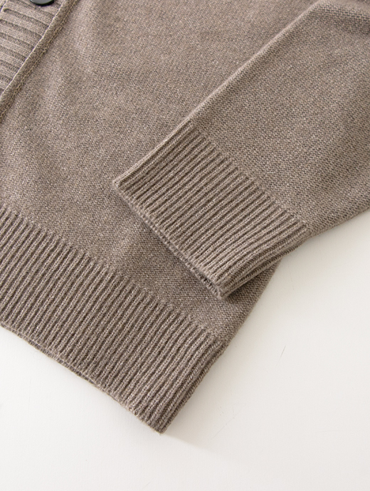 SOKO NI INAI　ニットカーディガン/4者混ウールカシミア　sni502203-ココアブラウン