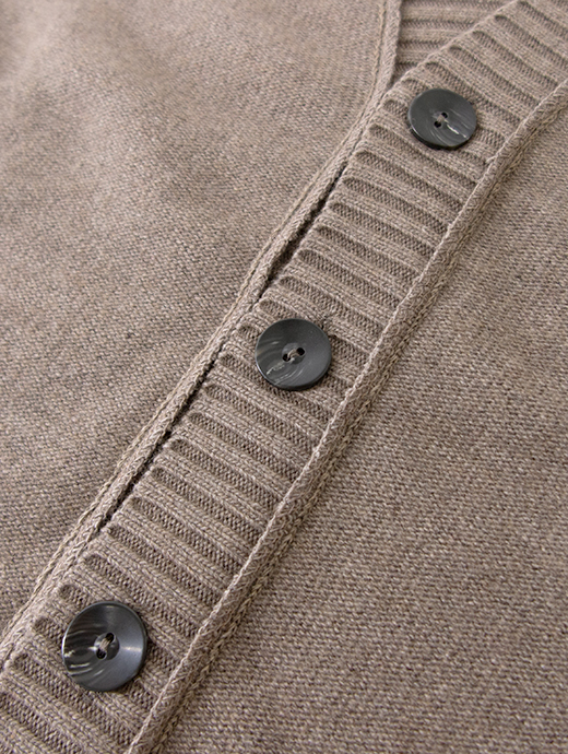 SOKO NI INAI　ニットカーディガン/4者混ウールカシミア　sni502203-ココアブラウン