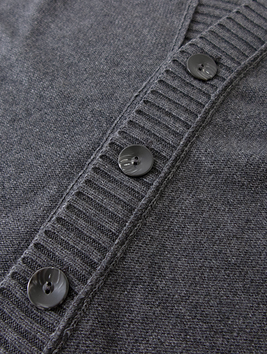 SOKO NI INAI　ニットカーディガン/4者混ウールカシミア　sni502204-グレー