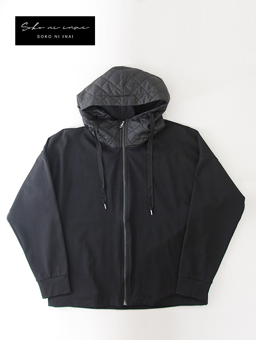 SOKO NI INAI　ジップアップパーカー　sni502207-ブラック