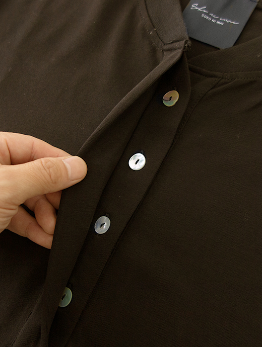 SOKO NI INAI　ヘンリーネック　sni502210-ブラウン