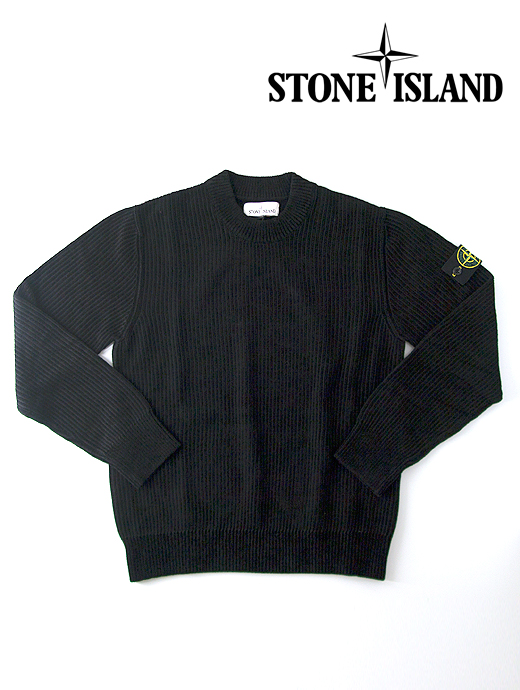 STONE ISLAND/ストーンアイランド　コットンリブニット/モックネック/クルーネック　sti421409-ブラック