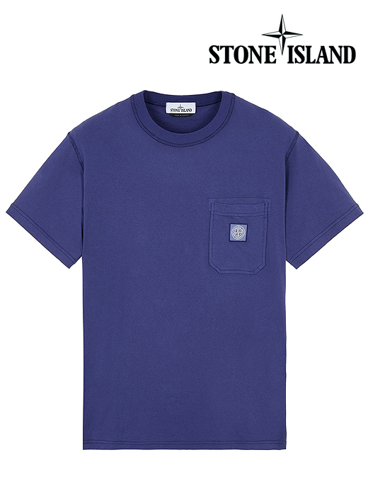 STONE ISLAND/ストーンアイランド　半袖カットソー/Tシャツ/FISSATO TREATMENT　sti440411-ロイヤルブルー