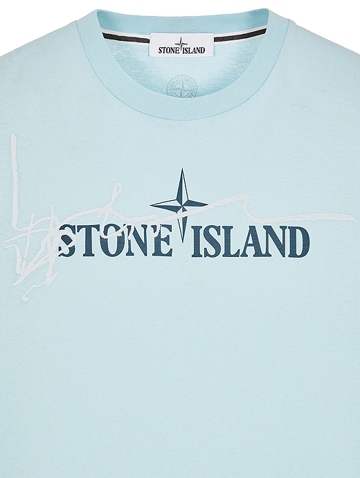 STONE ISLAND/ストーンアイランド　半袖カットソー/Tシャツ/INK TWO PRINT　sti440420-アクア