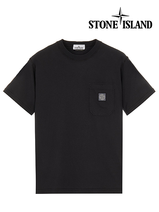STONE ISLAND/ストーンアイランド　半袖カットソー/Tシャツ/FISSATO TREATMENT　sti440608-ブラック