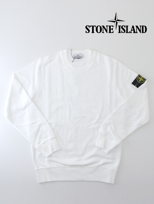 STONE ISLAND/ストーンアイランド　クルーネックスウェット/起毛コットン　sti441402-ホワイト