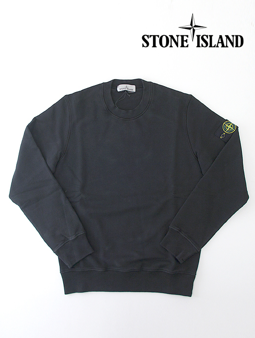 STONE ISLAND/ストーンアイランド　クルーネックスウェット/起毛コットン　sti441403-ブラック