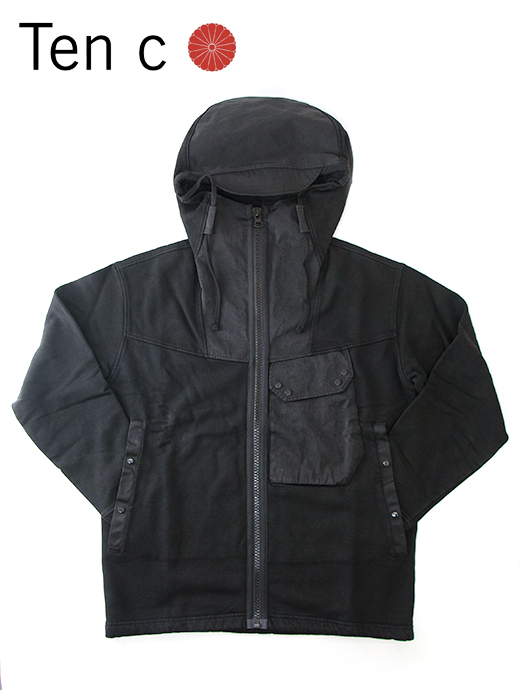 Ten c/テンシー　ジップアップスウェットフーディ/Combo Tech Zipup Sweatshirt　ten462005-ブラック