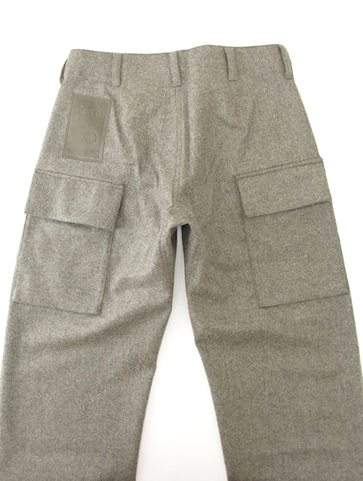 Ten c/テンシー　カーゴパンツ/ウォッシャブルフランネルウール/WOOL FLANNEL CHINO TROUSERS　ten482006-グリーングレー