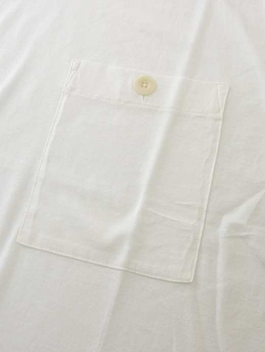 Ten c/テンシー　ポケットTシャツ/半袖カットソー/MAKO COTTON JERSEY　ten500801-ホワイト