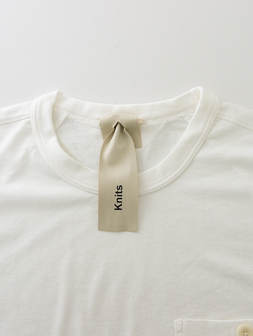 Ten c/テンシー　ポケットTシャツ/半袖カットソー/MAKO COTTON JERSEY　ten500801-ホワイト