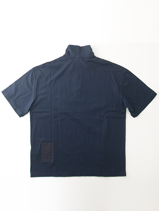Ten c/テンシー　ハーフジップポロシャツ/半袖カットソー/COMBED COTTON JERSEY　ten500804-ネイビー