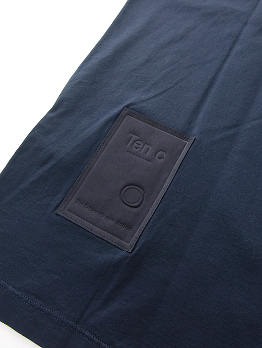 Ten c/テンシー　ハーフジップポロシャツ/半袖カットソー/COMBED COTTON JERSEY　ten500804-ネイビー