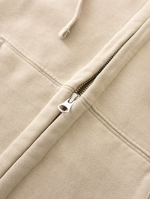 Ten c/テンシー　ジップアップスウェットフーディ　ten502001-カーキベージュ