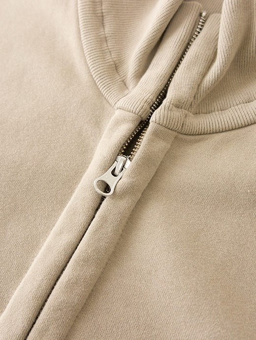 Ten c/テンシー　ジップアップスウェット　ten502002-カーキベージュ