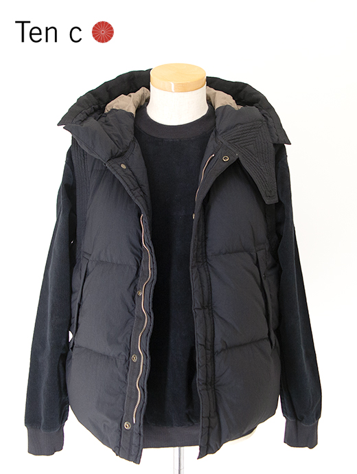 Ten c/テンシー　ダウンベスト/BOREAL DOWN VEST　ten502004-ブラック