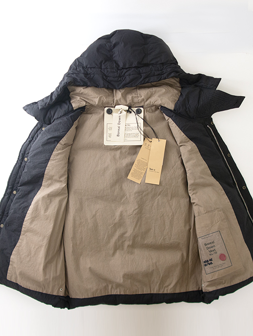 Ten c/テンシー　ダウンベスト/BOREAL DOWN VEST　ten502004-ブラック