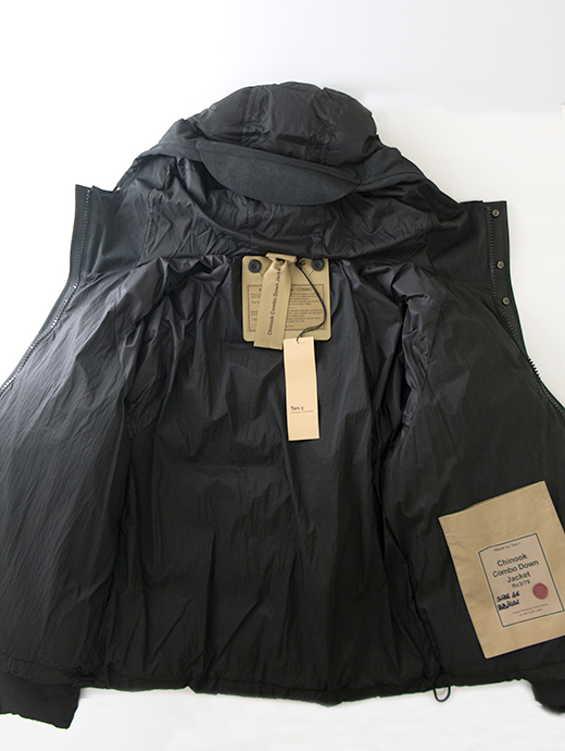 Ten c/テンシー　軽量ダウンジャケット/OJJ/Chinook Combo Down Jacket　ten502005-ブラック