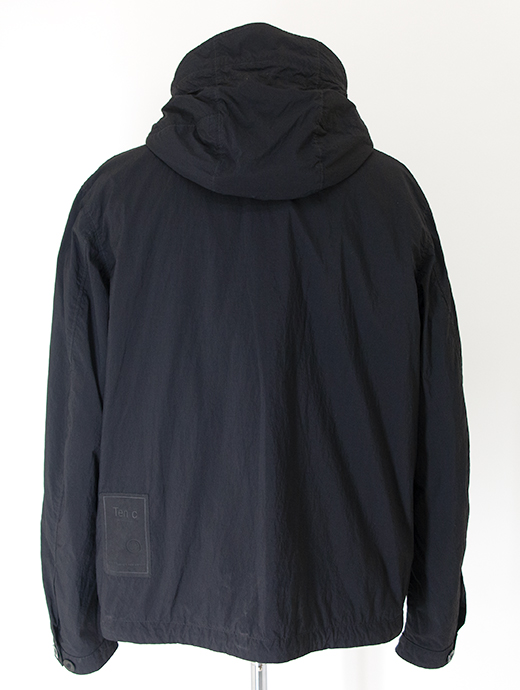 Ten c/テンシー　ナイロンジップフーディ/MID LAYER　ten502006-ブラック