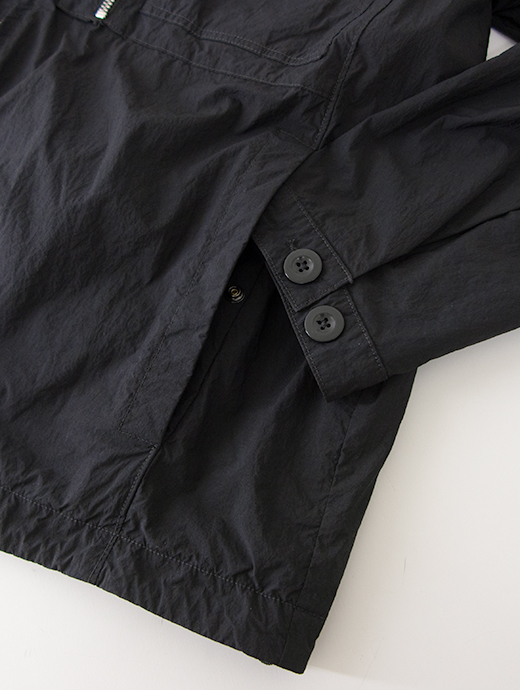 Ten c/テンシー　ナイロンジップフーディ/MID LAYER　ten502006-ブラック