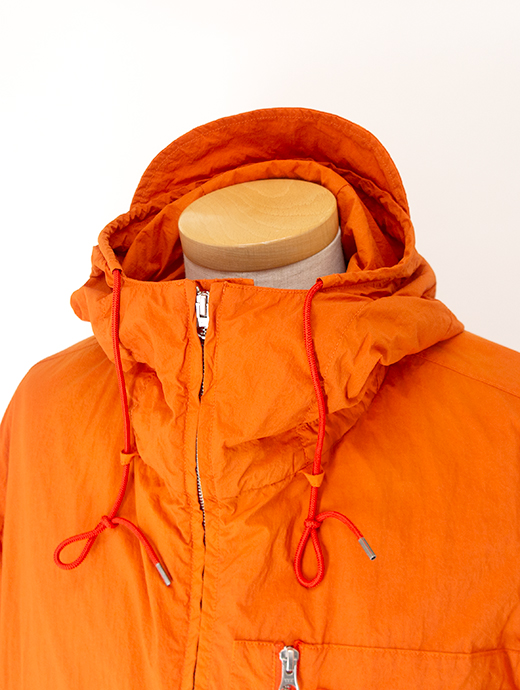 Ten c/テンシー　ナイロンジップフーディ/MID LAYER　ten502007-オレンジ