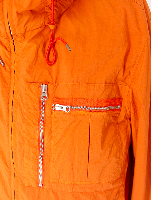 Ten c/テンシー　ナイロンジップフーディ/MID LAYER　ten502007-オレンジ