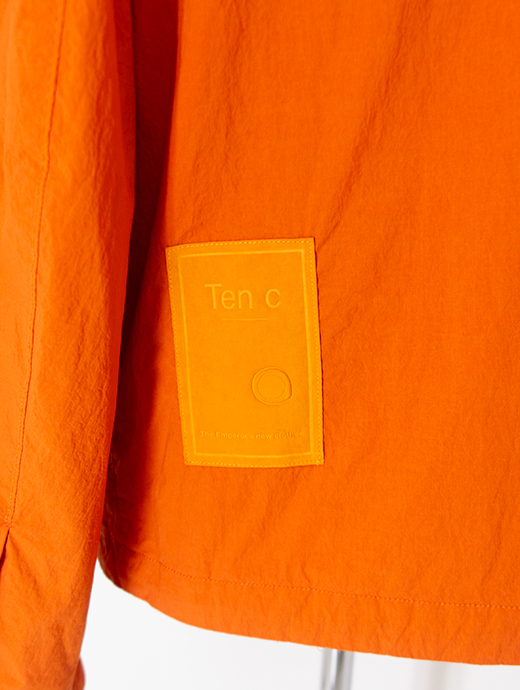 Ten c/テンシー　ナイロンジップフーディ/MID LAYER　ten502007-オレンジ