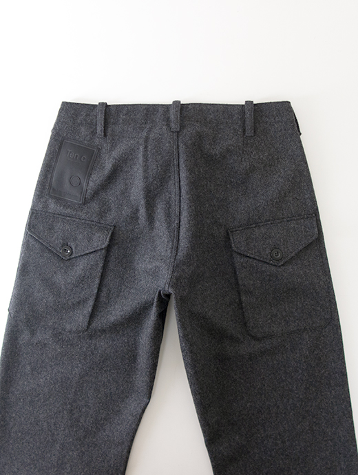 Ten c/テンシー　カーゴパンツ/フランネルウールナイロン　ten502008-ダークグレー