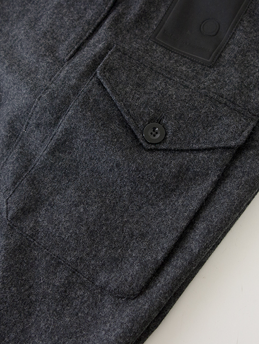 Ten c/テンシー　カーゴパンツ/フランネルウールナイロン　ten502008-ダークグレー