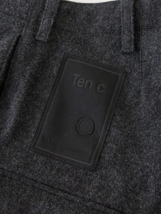 Ten c/テンシー　カーゴパンツ/フランネルウールナイロン　ten502008-ダークグレー