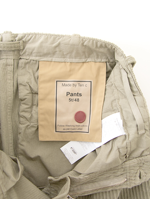 Ten c/テンシー　ワークパンツ/ストレッチコーデュロイ　ten502009-カーキベージュ