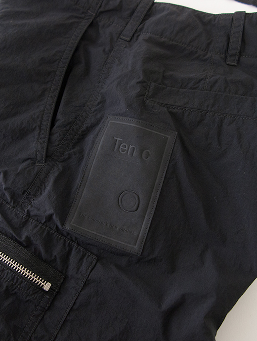 Ten c/テンシー　ワイドカーゴパンツ/高密度ナイロン　ten502010-ブラック