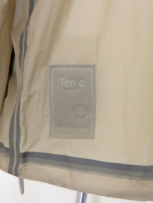 Ten c/テンシー　ジップフーディ/ナイロン×OJJ/WIND COMBO BONDED SHIRT　ten520601-サンドベージュ