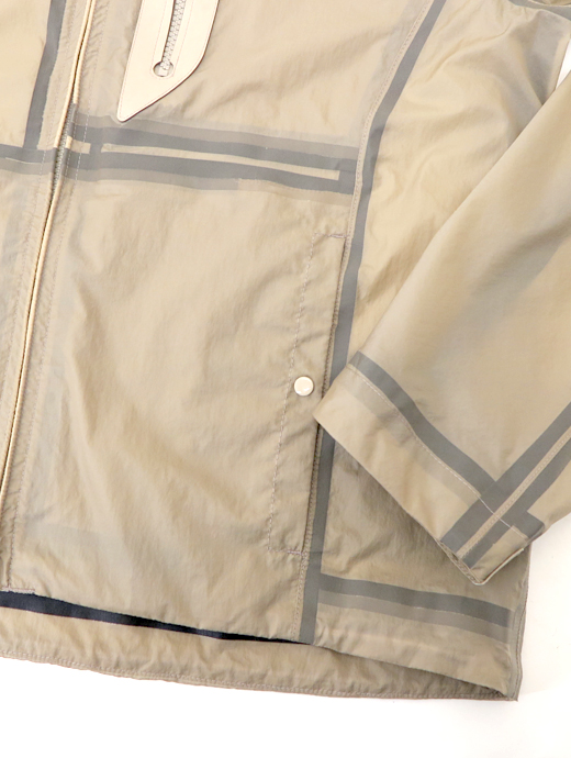 Ten c/テンシー　ジップフーディ/ナイロン×OJJ/WIND COMBO BONDED SHIRT　ten520601-サンドベージュ
