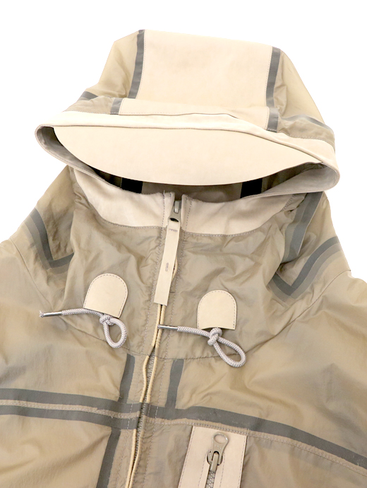 Ten c/テンシー　ジップフーディ/ナイロン×OJJ/WIND COMBO BONDED SHIRT　ten520601-サンドベージュ