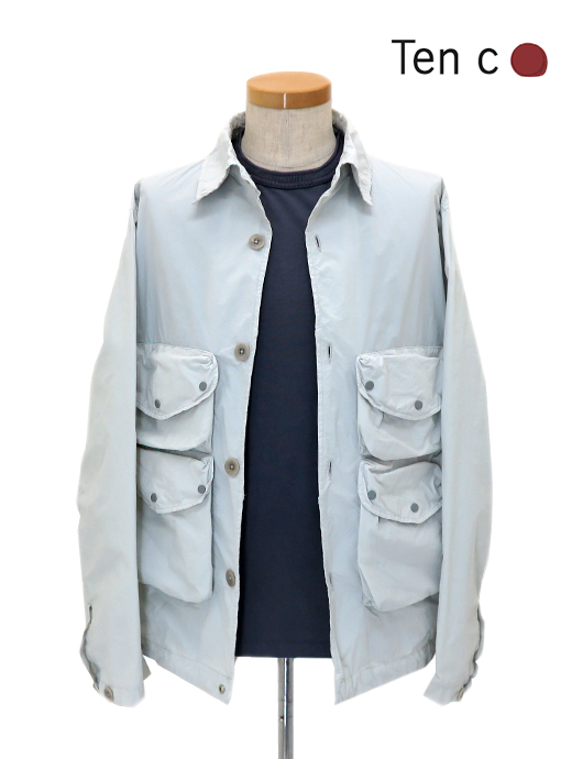 Ten c/テンシー　シャツアウター/Mid Layer Army Shirt Jacket　ten520603-アイスグレー