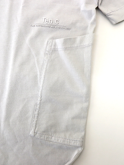 Ten c/テンシー　ポケットTシャツ/半袖カットソー/T-shirt Manica Corta　ten520606-ライトグレー