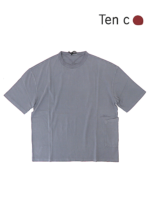 Ten c/テンシー　ポケットTシャツ/半袖カットソー/T-shirt Manica Corta　ten520607-アイスグレー