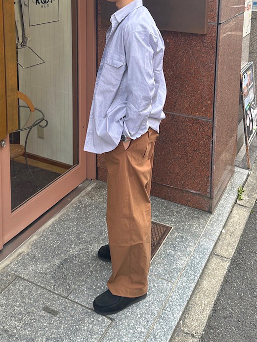 Ten c/テンシー　ワイドカーゴパンツ　ten520608-ブリックブラウン