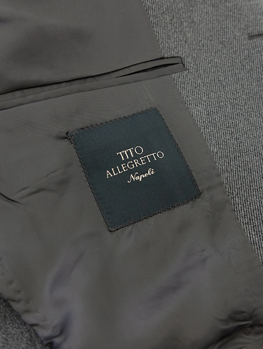 TITO ALLEGRETTO/ティト・アレグレット　3Bジャケット/ウールカルゼ　tit501402-グレー