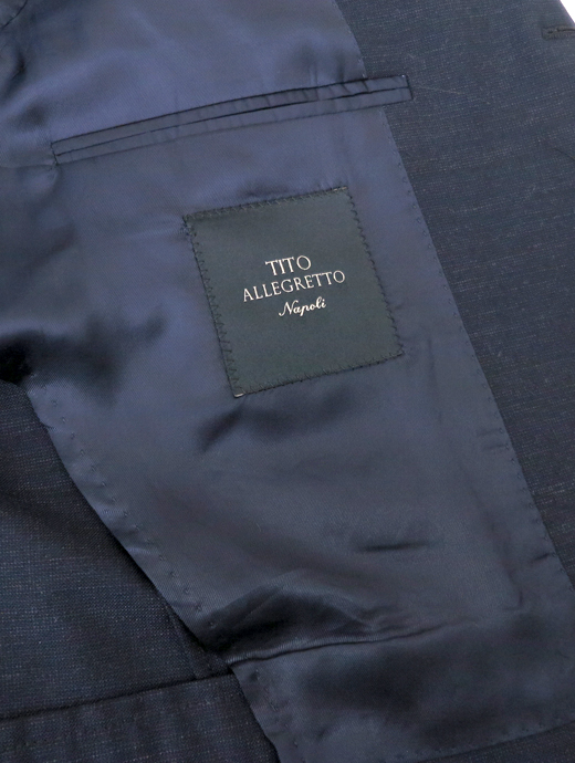 TITO ALLEGRETTO ティト・アレグレット　シングル3Bスーツ/2プリーツスラックス　tit520601-ネイビー