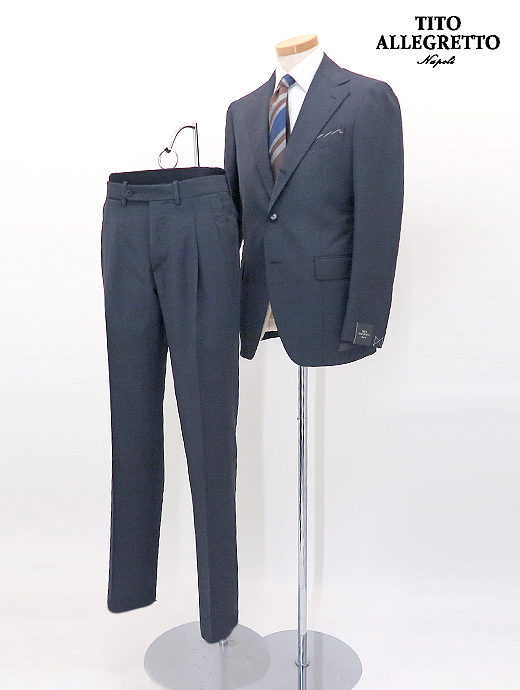 TITO ALLEGRETTO ティト・アレグレット　シングル3Bスーツ/2プリーツスラックス　tit520602-ネイビー