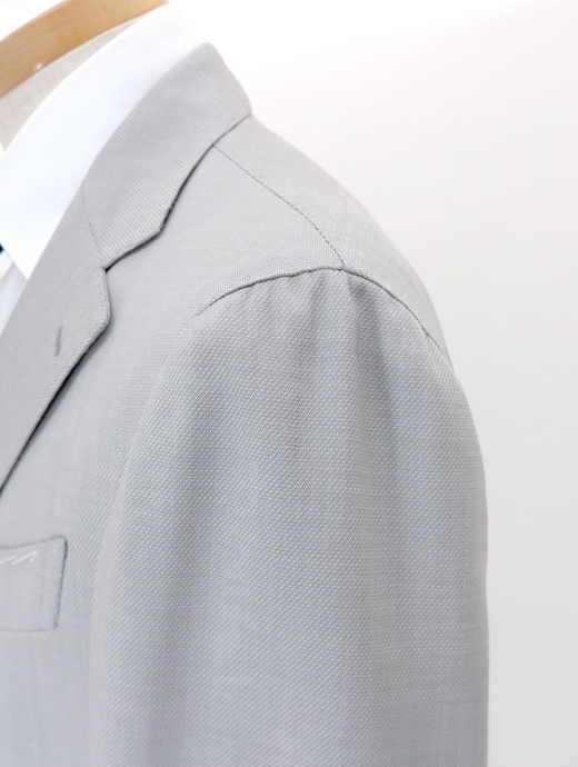 TITO ALLEGRETTO×Massimo Corrado　シングル3Bスーツ/ベルトレストラウザーズ ウィンザーモデル 　tit520603-ライトグレー