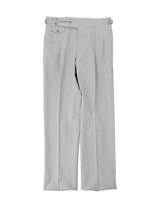 TITO ALLEGRETTO×Massimo Corrado　シングル3Bスーツ/ベルトレストラウザーズ ウィンザーモデル 　tit520603-ライトグレー
