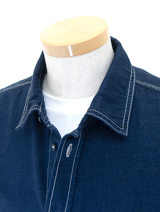 TRC/ティー・アール・シー　ワークシャツ/セルビッジデニム　trc520605-インクブルー