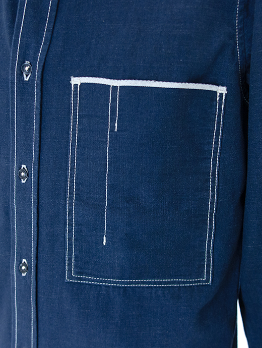 TRC/ティー・アール・シー　ワークシャツ/セルビッジデニム　trc520605-インクブルー