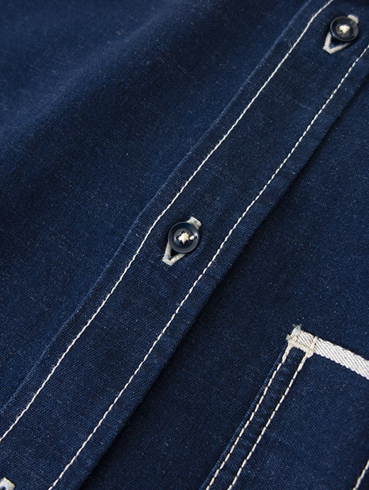 TRC/ティー・アール・シー　ワークシャツ/セルビッジデニム　trc520605-インクブルー