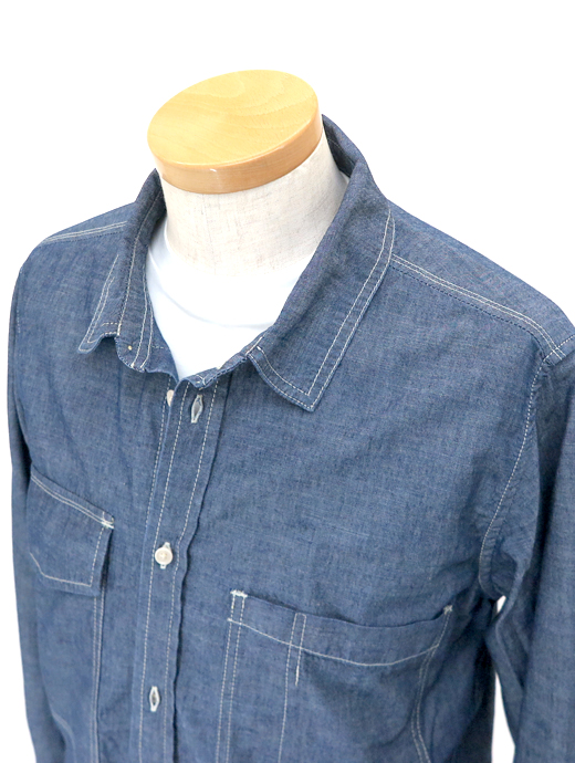 TRC/ティー・アール・シー　ワークシャツ/デニム　trc520606-ウォッシュドブルー